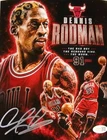 Dennis Rodman Signed METALLIC Photo 8x10  NWO Bulls Worm Autograph HOF JSA HOGAN