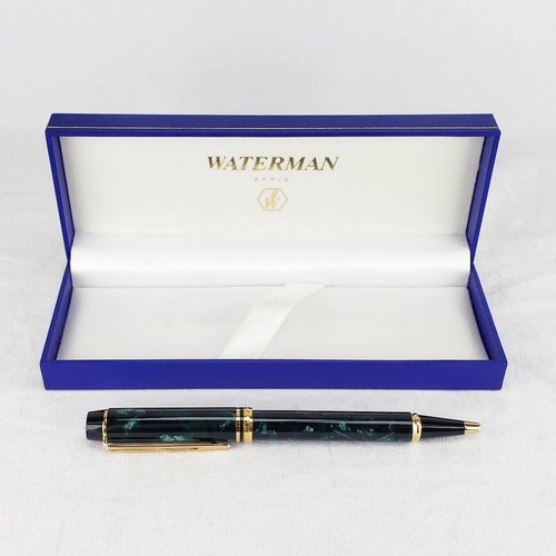 Stylo Waterman Man 200 Rhapsody Vert Minéral - Bille/roller Prestige En Résine - Neuf Ancien Stock Avec étui