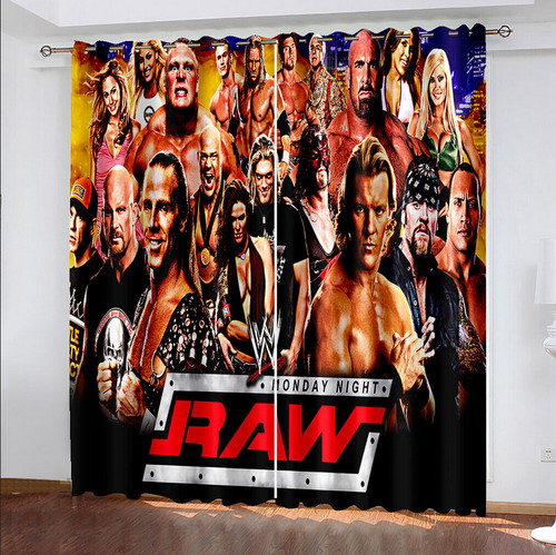 Jungen WWE Wrestling Legends Verdunkelung Fenstervorhänge Thermo Ring oben Ösen Geschenk - Bild 7 von 13