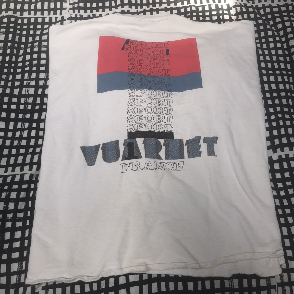 Vintage Vuarnet France Sport Reverse Weave Thrashed Sweatshirt