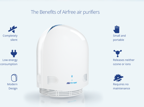 Purificador y esterilizador de aire Airfree P80 en blanco - altamente eficiente y silencioso - Imagen 6 de 8