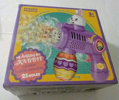Happy Rabbit Bubbles With Lights Electric - Bubble Machine For Kids