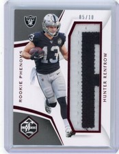 2019 Panini Limited Football Rookie Jumbo Patch Red #RP-39 Hunter Renfrow /10