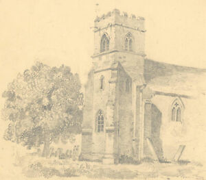 Late 19th Century Graphite Drawing - Twining Tower