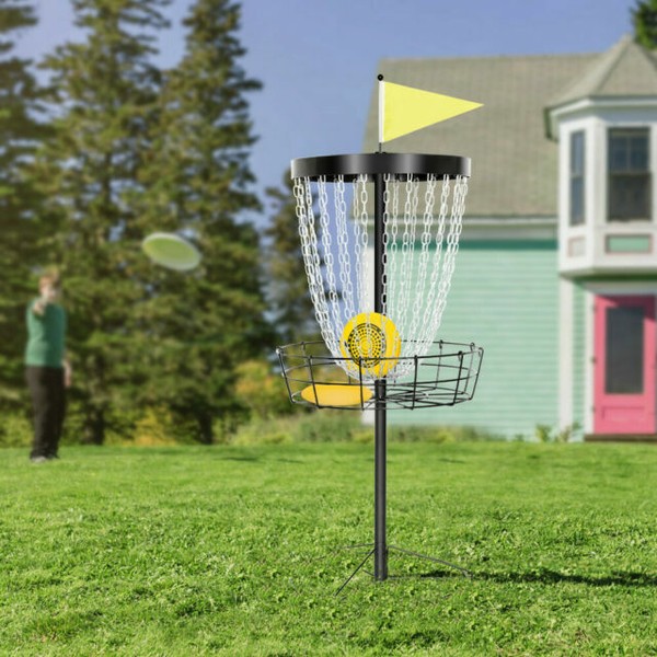 Portable 12 Chains Disc Golf Basket Catcher Frisbee Golf Practice