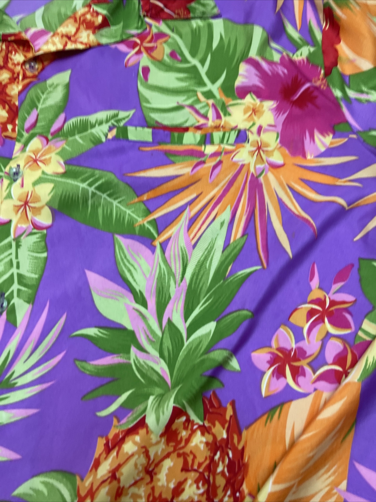 King Kameha Purple Pineapple Floral Hawaiian Shirt Mens Size 5XL eBay