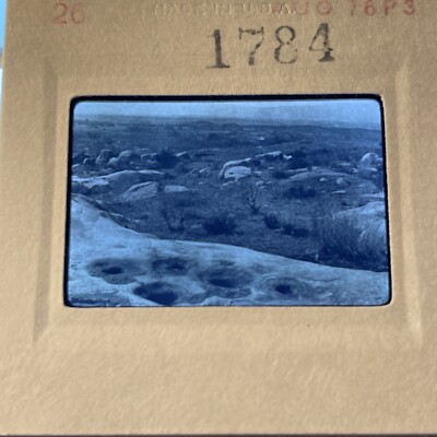 1784 Edward Curtis  Mortar Pits  Cupeño Native American 35mm Slide