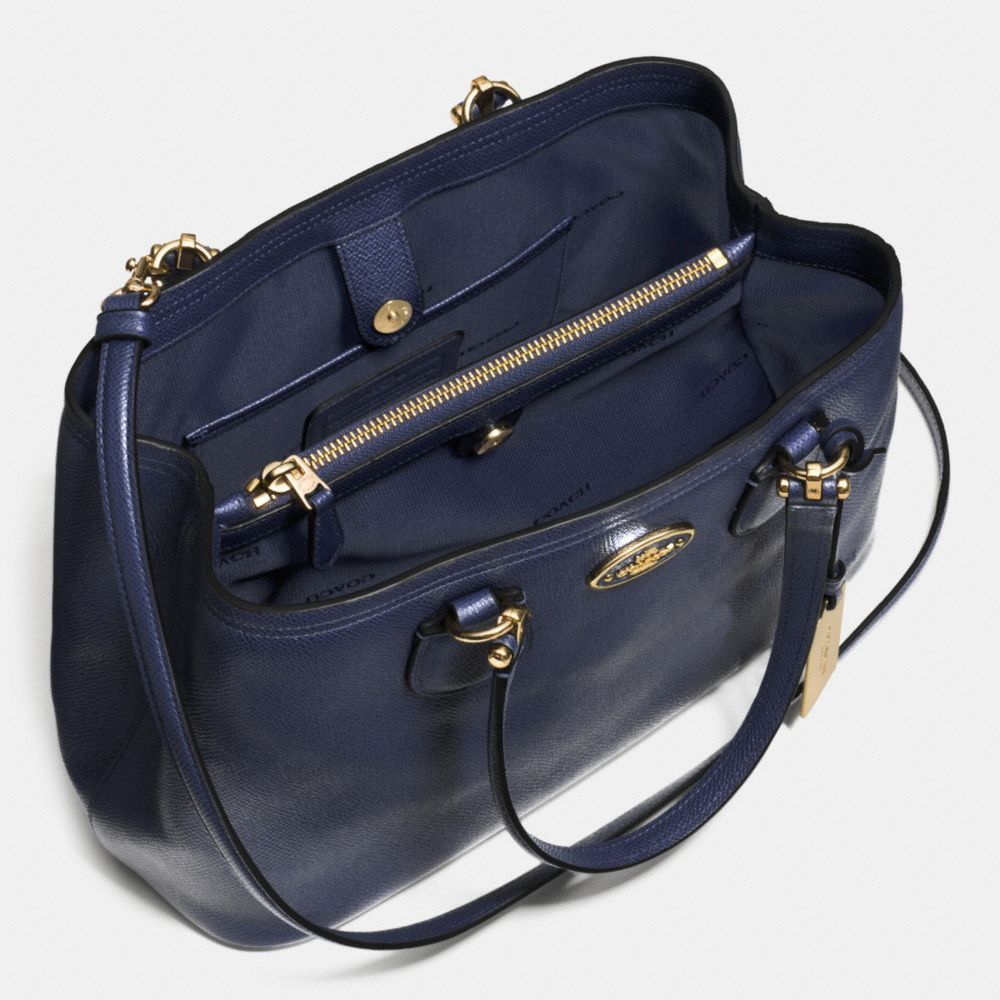 NWT COACH SMALL KITT CARRYALL IN CROSSGRAIN LEATHER F34563 Light