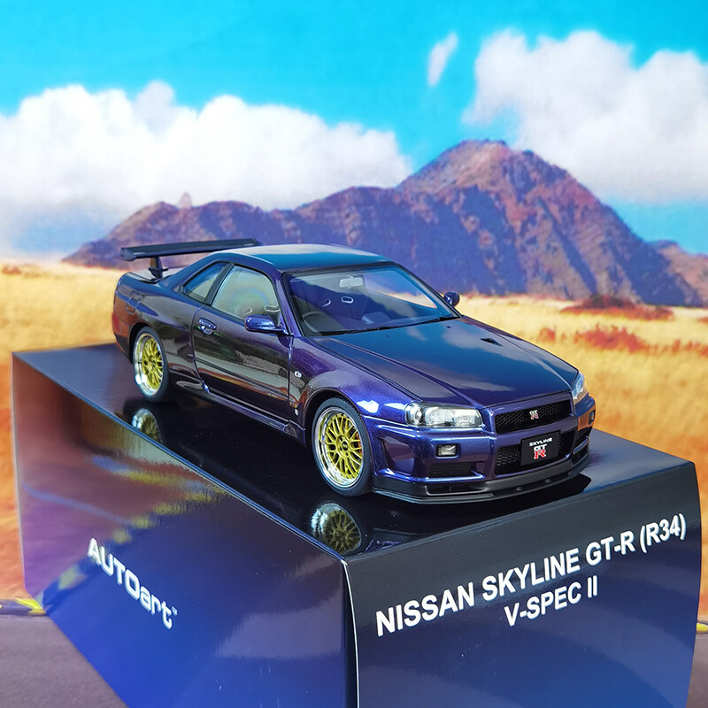 ミニカー AUTOart 1/18 SKYLINE GT-R R34 V-SPEC 2 Amazon.com: AUTOart 1/18 Nissan Skyline GT-R (R34) V Spec II