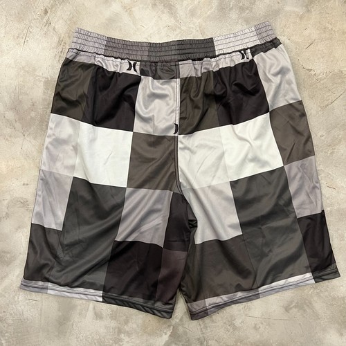 Pantalones cortos de baloncesto para hombre Hurley Nike Dri-Fit Kings Road gris negro NUEVOS CON ETIQUETAS - Imagen 2 de 10