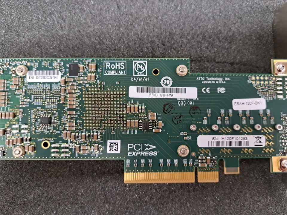 Used, Atto Tech, ESAH-120F-BK1, 8 port 12Gb/s SAS/SATA to PCIe HBA - Image 4 of 4