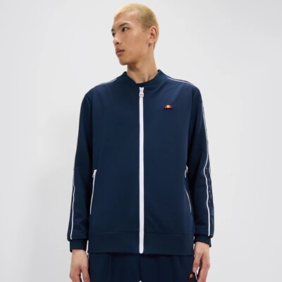 Ellesse Mens Jacket Track Top Altobelli Navy Large Bomber Retro