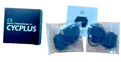 2x CYCPLUS C3 Fahrrad Trittfrequenzsensor Geschwindigkeitssensor Dual Modul, NEU