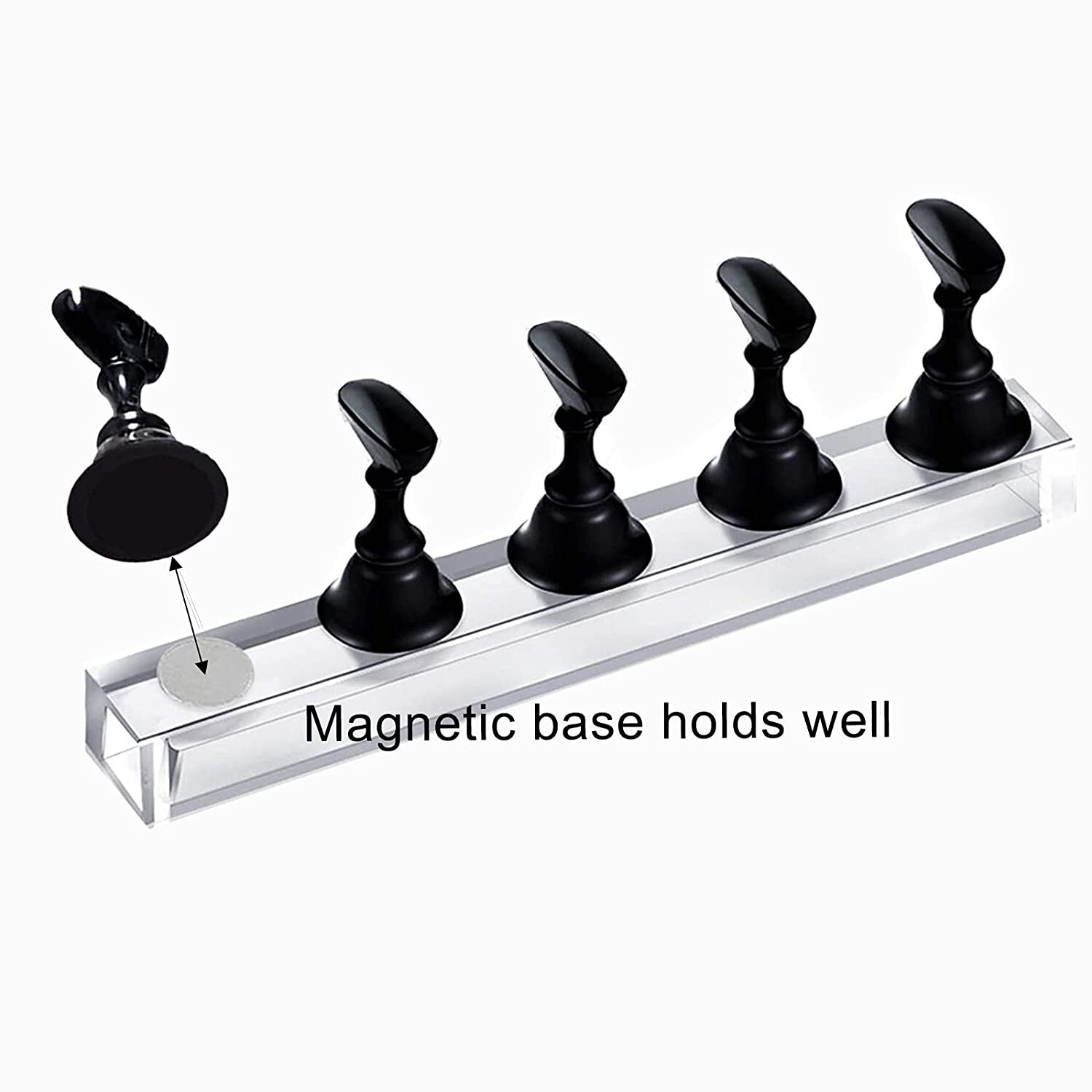 10Pcs Fake Acrylic Nail Stand for Press on Practice Stands with Base eBay