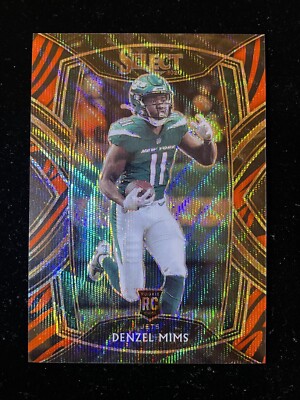 2020 Panini Select Denzel Mims TIGER STRIPE Prizm SSP Club Level Rookie Case Hit