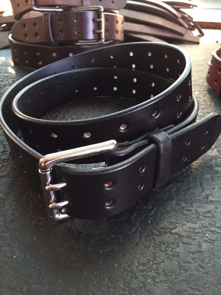 CINTURÓN FUNDA PISTOLA TRABAJO CUERO REAL RESISTENTE 1.5" HECHO AMISH WICKETT & CRAIG Foto 2 de 4