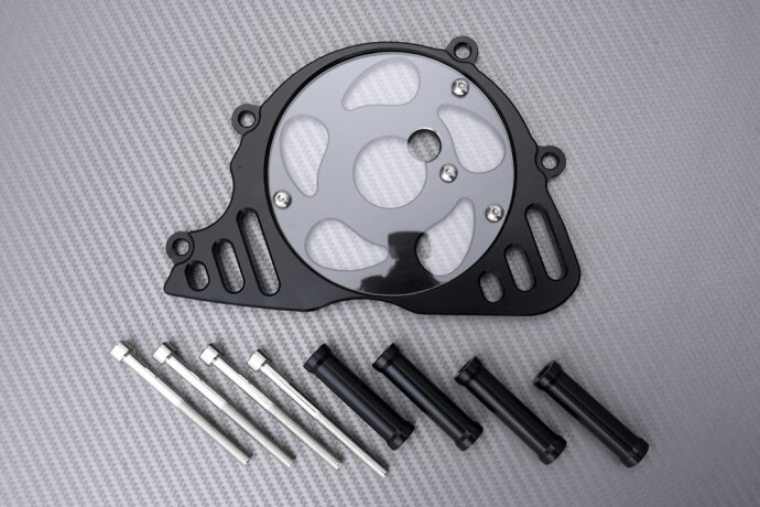 Carter de pignon noir pour Kawasaki Ninja 1100SX 2025 en alu CNC