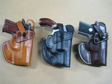 AZULA Leather 1 Slot OWB Belt Gun Holster W/ Safety Strap CCW For.Choose Gun - A