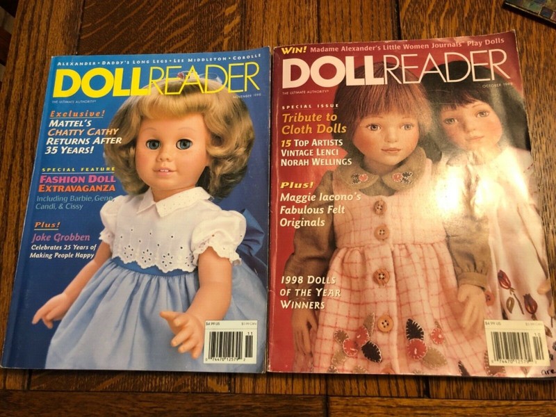Vntg DOLL READER MAGAZINES Chatty Cathy Cloth DOlls October November 1998 