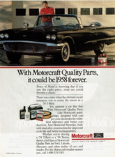 1990 Vintage Print Ad With Motorcraft Quality Parts, it could be 1958 forever