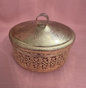 Authentic Twin Bird Industrial - Gold Plated Trinket/Jewelry Box Japan