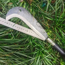 1pc Ergonomic Alloy Steel Machete-Curved Blade Hand Scythe Sharp Farming Tool