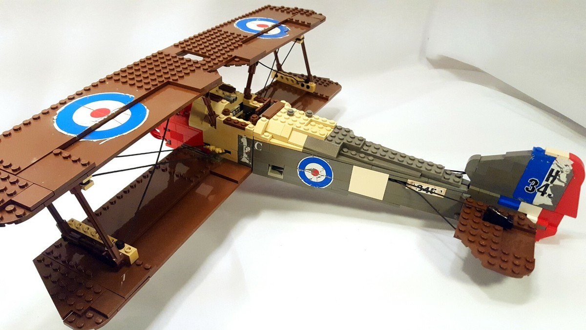 LEGO Sculptures #3451 Sopwith Camel Set (2001): 100% Comp w 