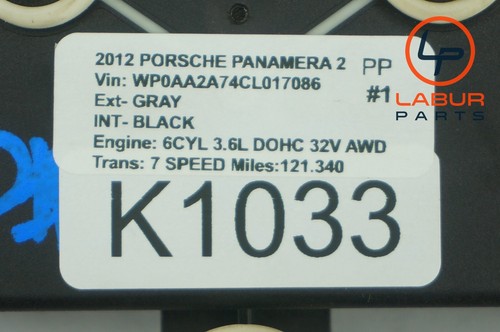 10-16 Porsche Panamera Front Right Passenger Door Control Module K1033 - Picture 5 of 5