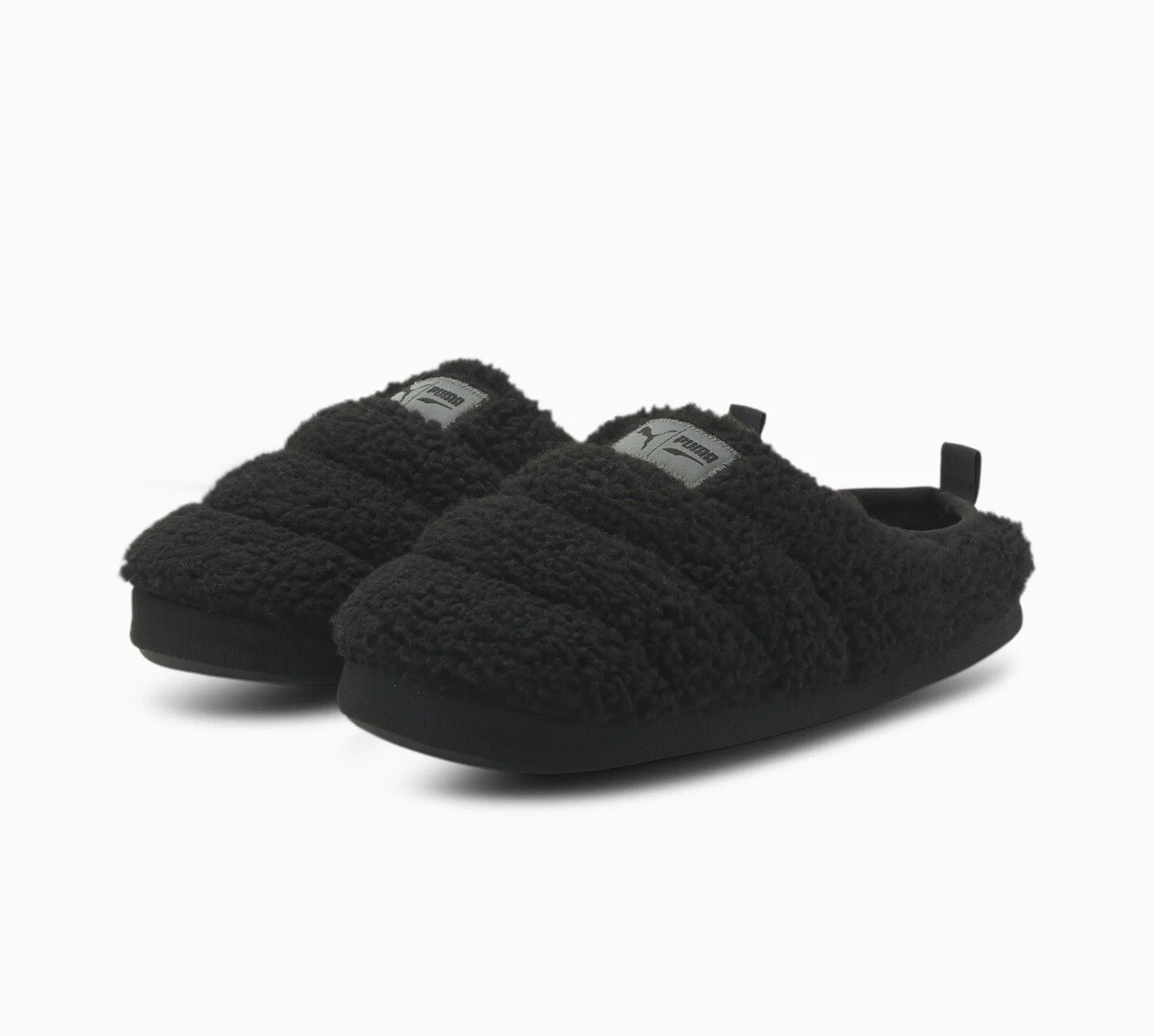 Puma Scuff Sherpa Black Dark Shadow' scarpe nuove da casa slide 384943 02 taglia 10 uomo