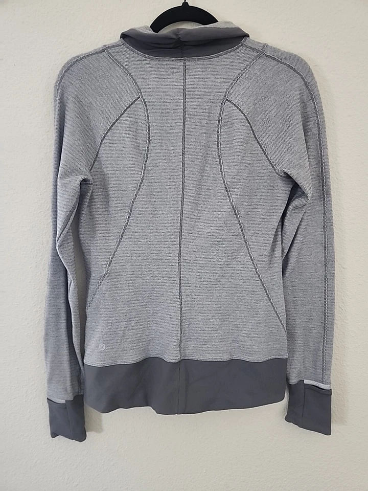 Lululemon Runderful 1/2 Cremallera Mini Cuadros Piqué Blanco Jaspeado Pizarra Mujer 8 Foto 4 de 4