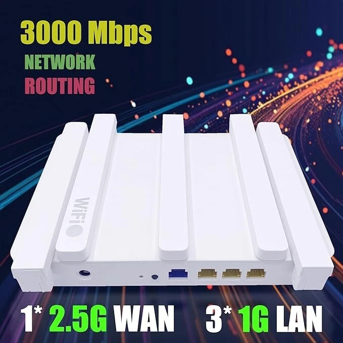 OpenWRT 2.5G RJ45 Dual Band Mesh WiFi Router 6 AX3000 App Freebox Livebox - Image 2 of 4