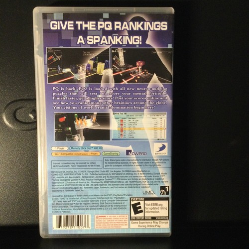 PQ2: Practical Intelligence Quotient 2 (Sony PSP, 2007) Complete In Box - Picture 2 of 8