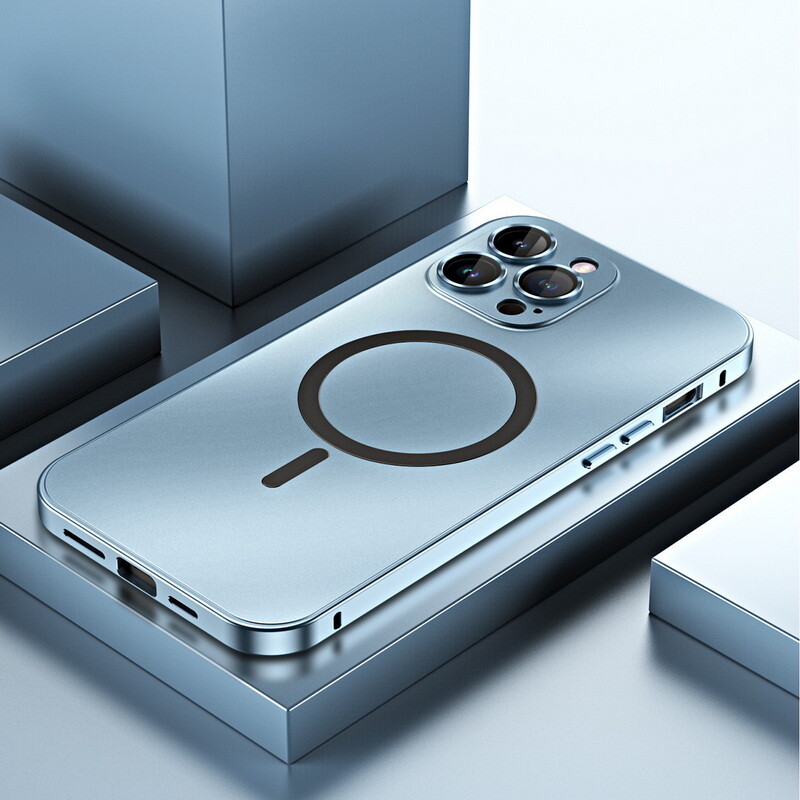 MagSafe Case For iPhone 15 Pro Max 14 13 12 Aluminum Metal Magnetic Cover