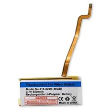 650mAh Replacement Battery iPod Classic Thin 6th 80GB 120GB 7th 160GB 5th 30GB