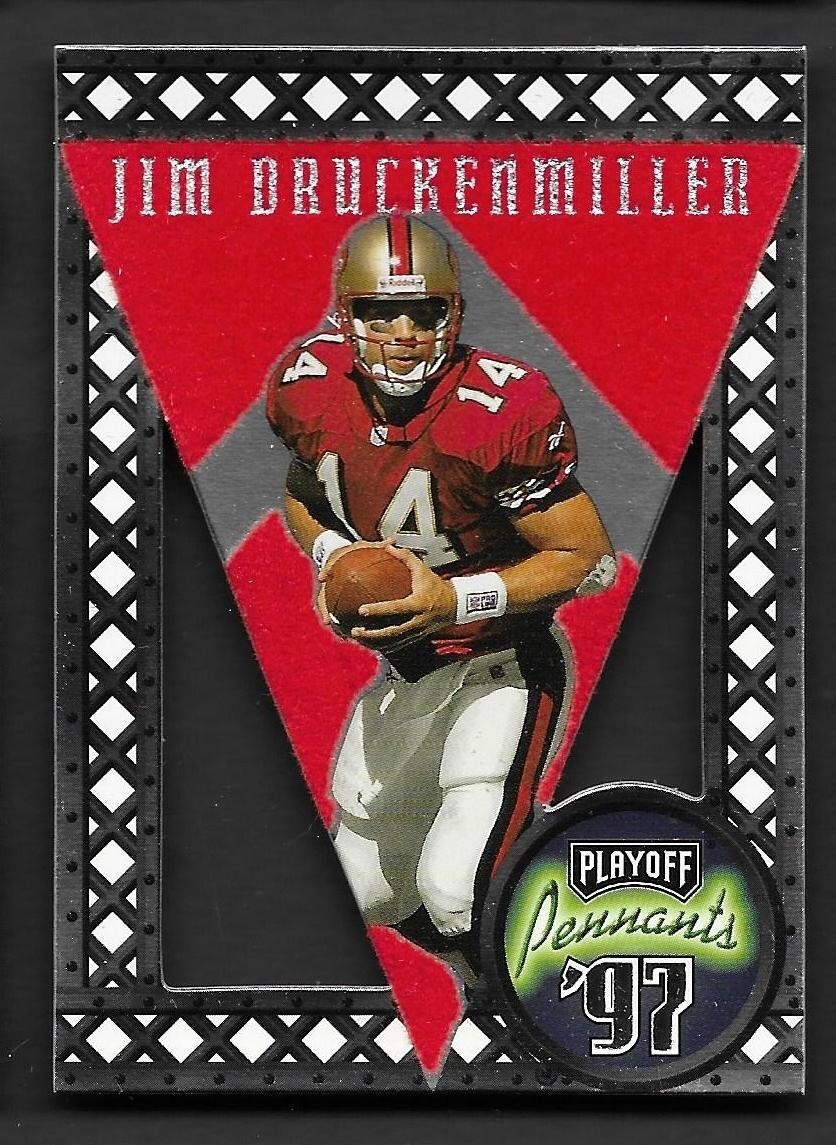 Jim Druckenmiller Playoff Contenders Pennants #13 Red Felt