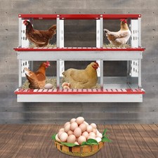 6 Hole Nesting Box for Chickens, Chicken Nesting Boxes, Hens Coop Laying Box