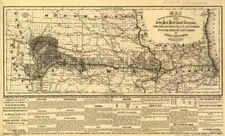 14" x 24" 1871 Map Of Iowa Rail Road Land Company Iowa Falls