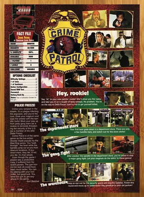 1996 Crime Patrol 3DO PREVIEW Print Ad/Poster Retro Video Game Promo Pop Art 90s
