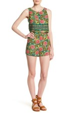 NWT BeBop Popover Tropical Print Romper - Sz Large -