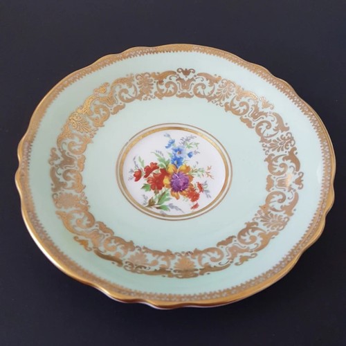 Paragon Tea Cup and Saucer, Pale Mint Green Floral, Double Warrant Queen Mary - Picture 8 of 10
