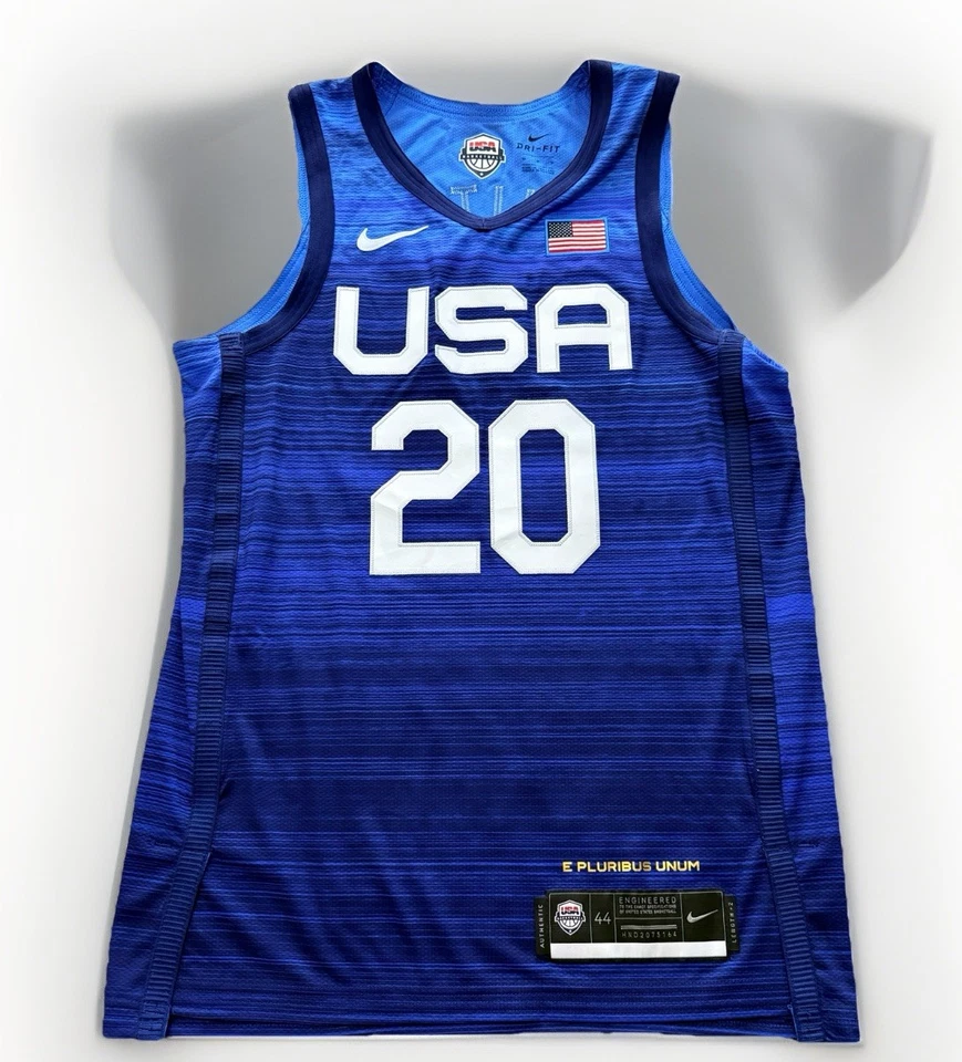 Camiseta deportiva Nike 2020 EE. UU. Baloncesto Carretera Auténtica Vaporknit Talla 44 MED CT6562-451 Foto 2 de 4