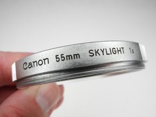 Canon 55mm Skylight 1x Vintage Chrome Camera Lens Filter Made In Japan
