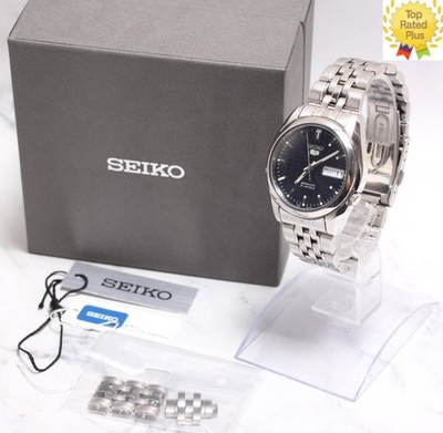 *N MINT w/ Box* Seiko 5 7S26-01V0 Blue Dial Day/Date Automatic Men's Watch JAPAN