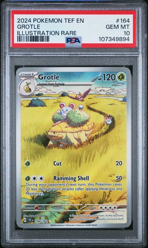 2024 POKEMON TEF EN-TEMPORAL FORCES ILLUSTRATION RARE #164 GROTLE PSA 10