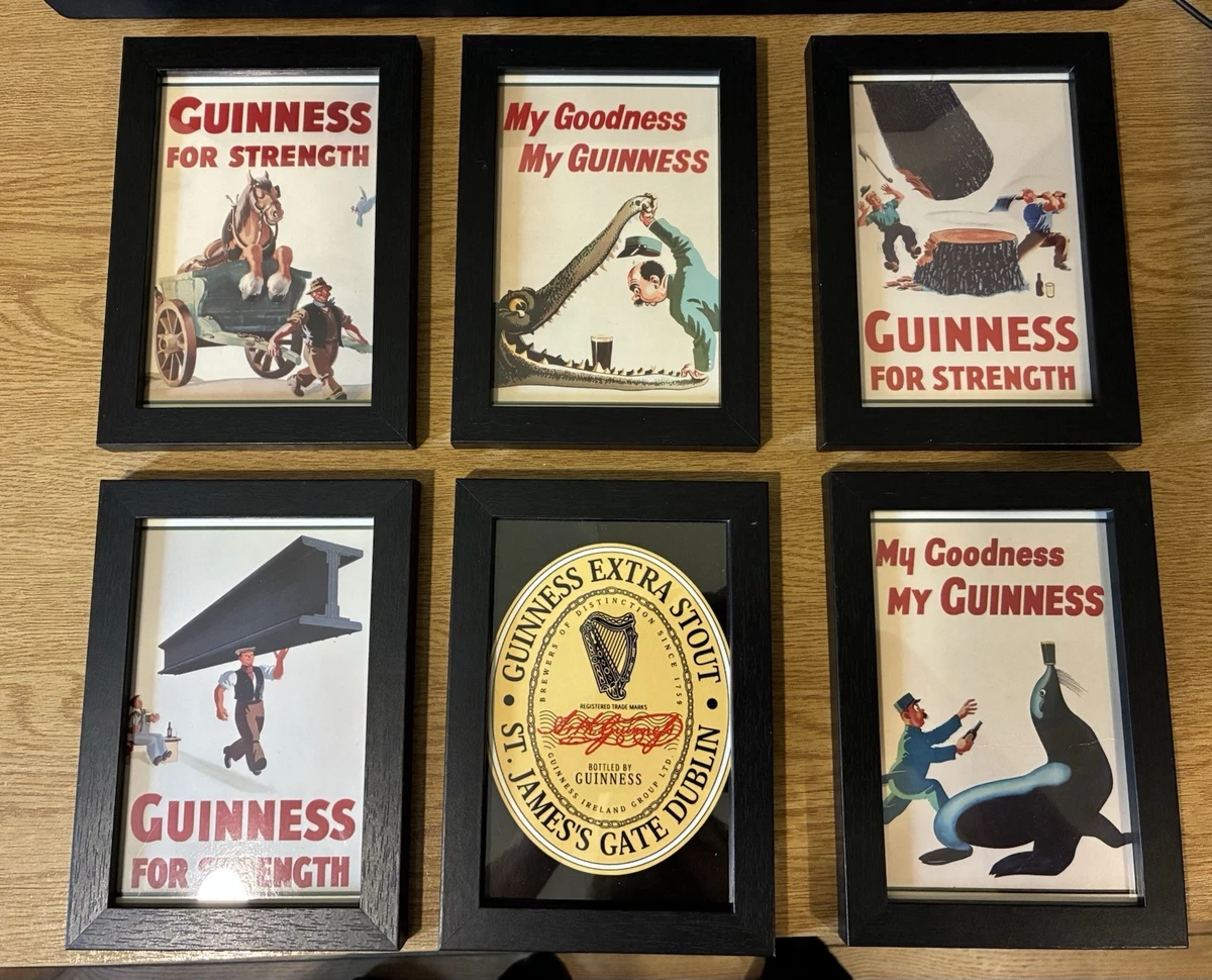 Insegna In Legno Guinness Nostalgica – 30,5 X 20,3 Cm, Con Gancio, Ufficiale