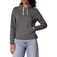 Fleece-Kapuzenpullover Damen M Dunkelgrau Meliert, Amazon Essentials, ÜBergrößE