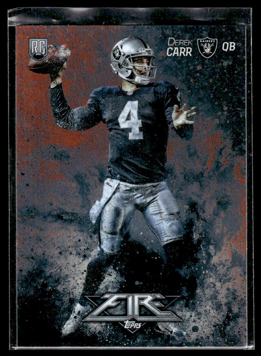 2014 Topps Fire Derek Carr Rookie Oakland Raiders #154
