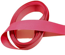 5 yards 7/8" Solid Bubblegum Pink Grosgrain Ribbon w Ribbed Texture - 100 poly