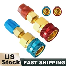 Adapter Kit R1234YF To R134A Quick Couplers Conversion High/Low Side For Car A/C