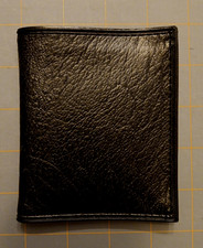 Vintage NWOT Ambassador Black Textured Leather Bi Fold Wallet NEW
